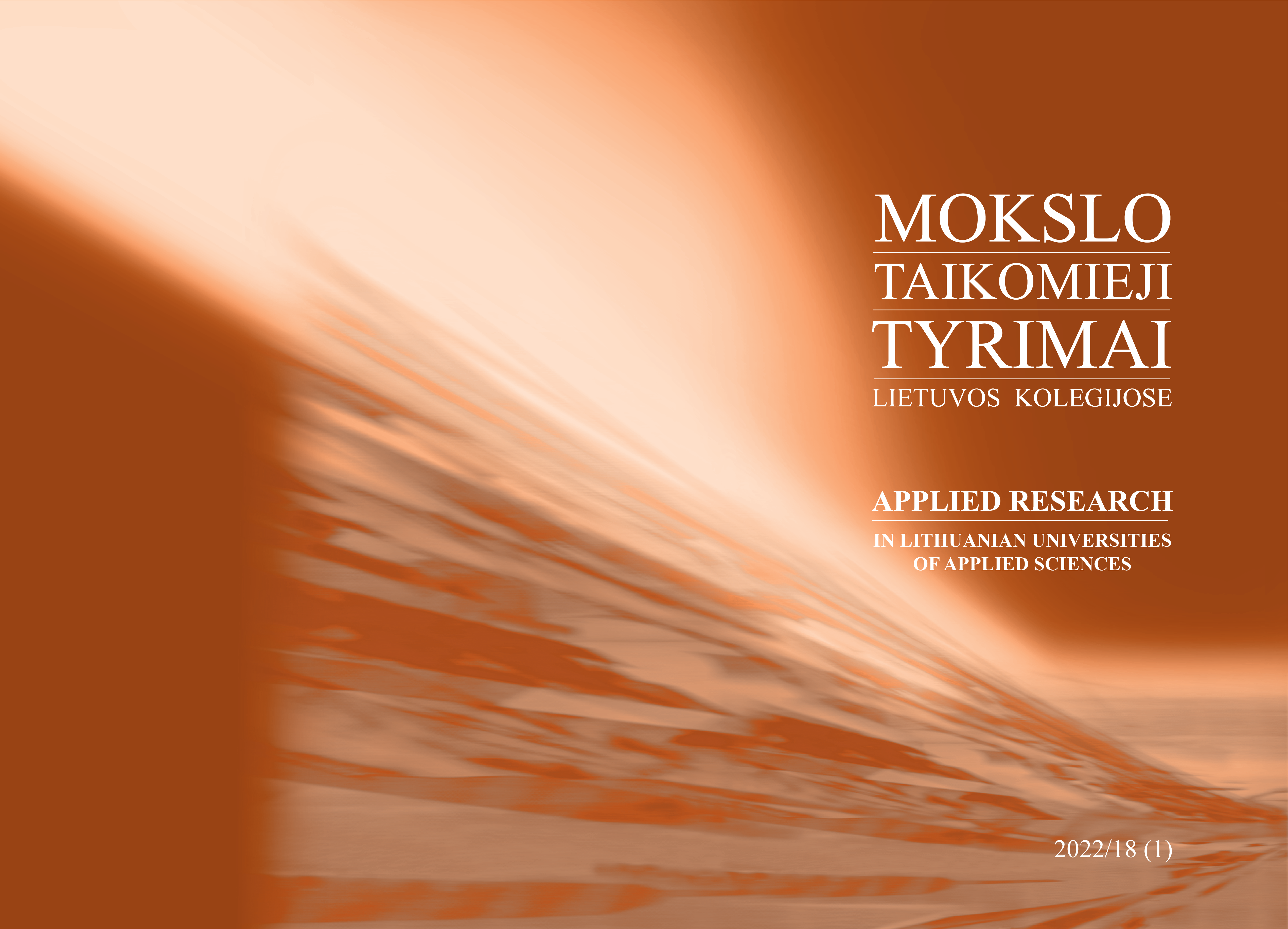 					View Vol. 1 No. 18 (2022): Mokslo taikomieji tyrimai Lietuvos kolegijose
				