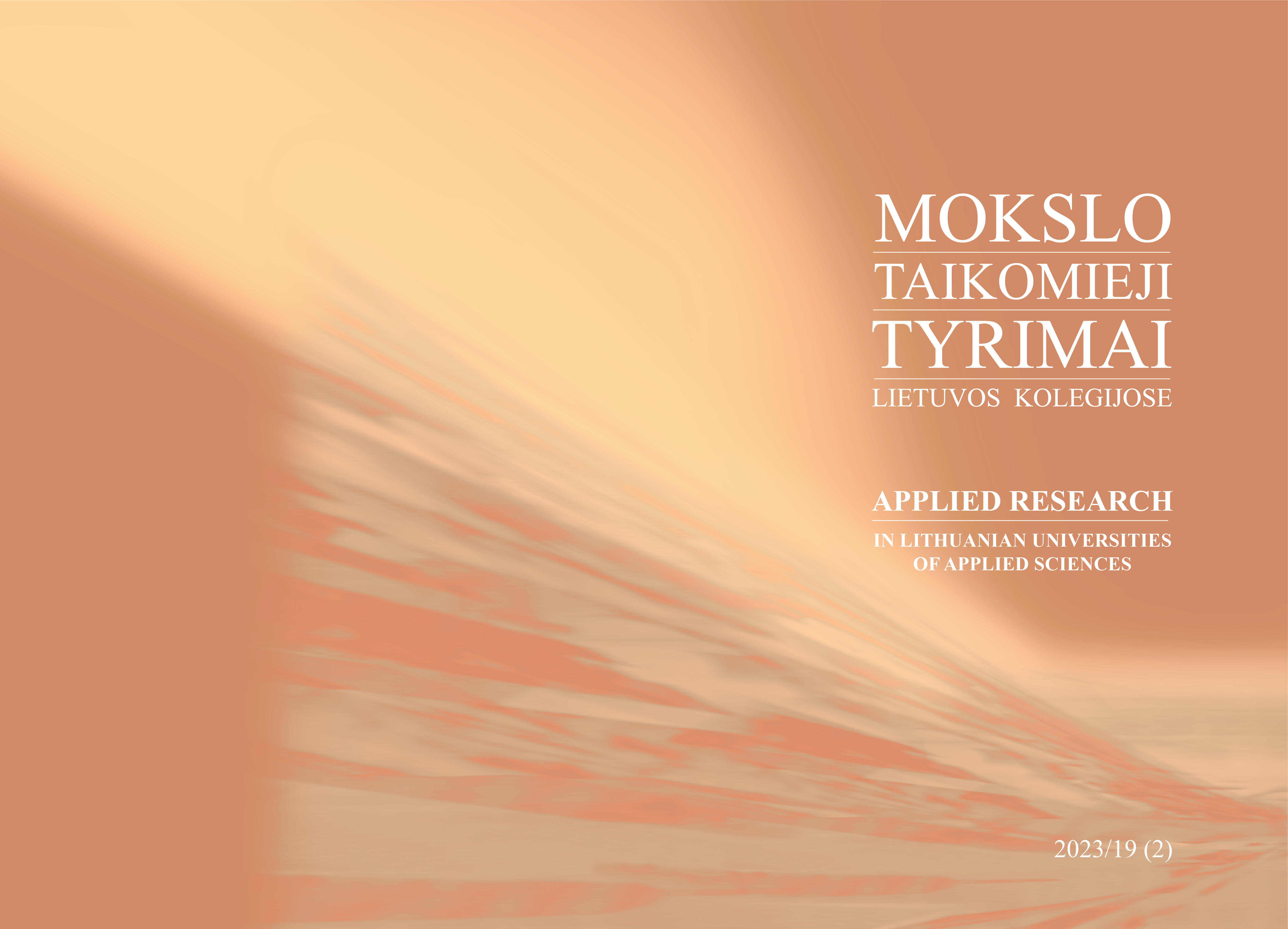 					View Vol. 2 No. 19 (2023): Mokslo taikomieji tyrimai Lietuvos kolegijose
				