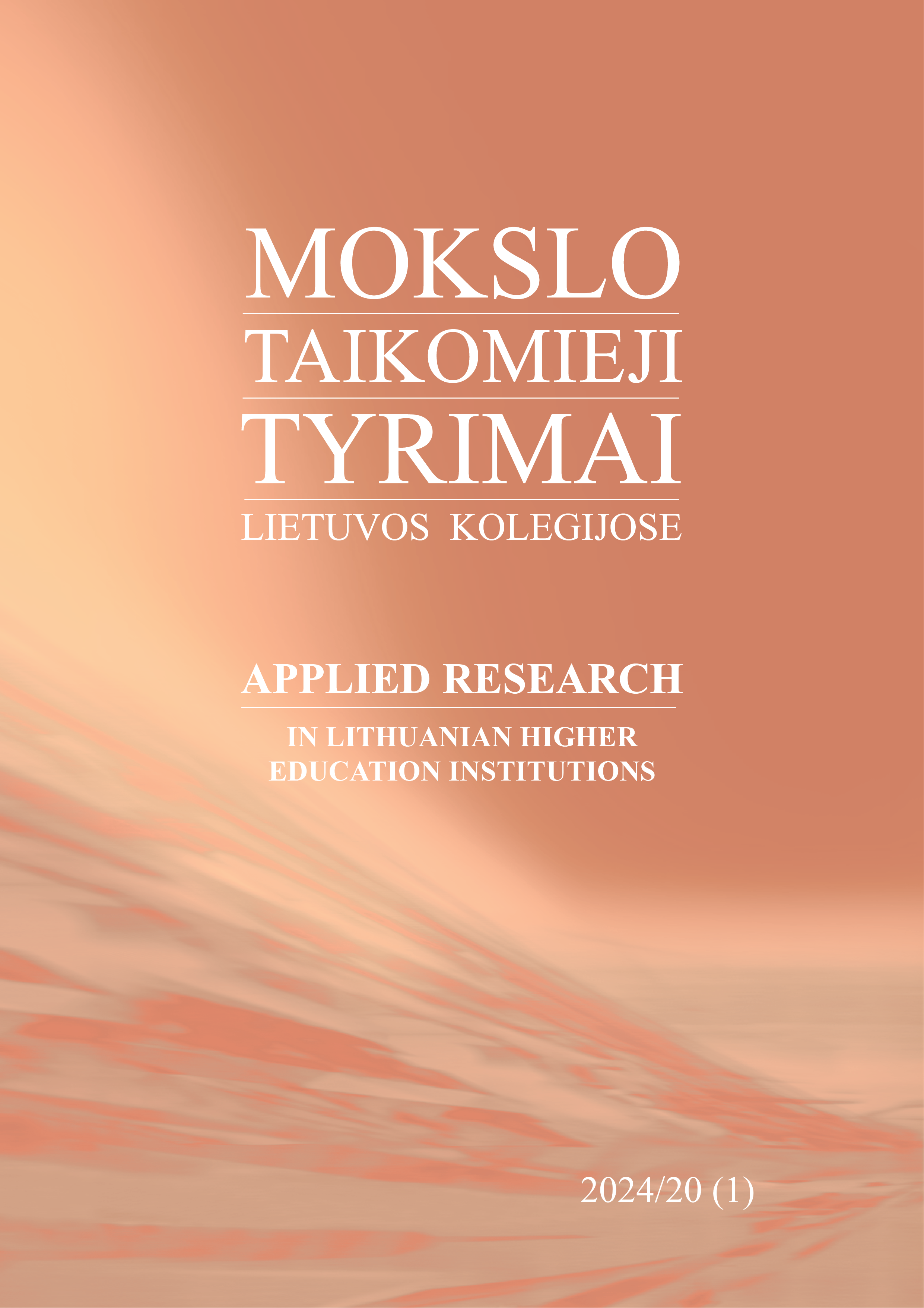 					View Vol. 1 No. 20 (2024): Mokslo taikomieji tyrimai Lietuvos kolegijose
				